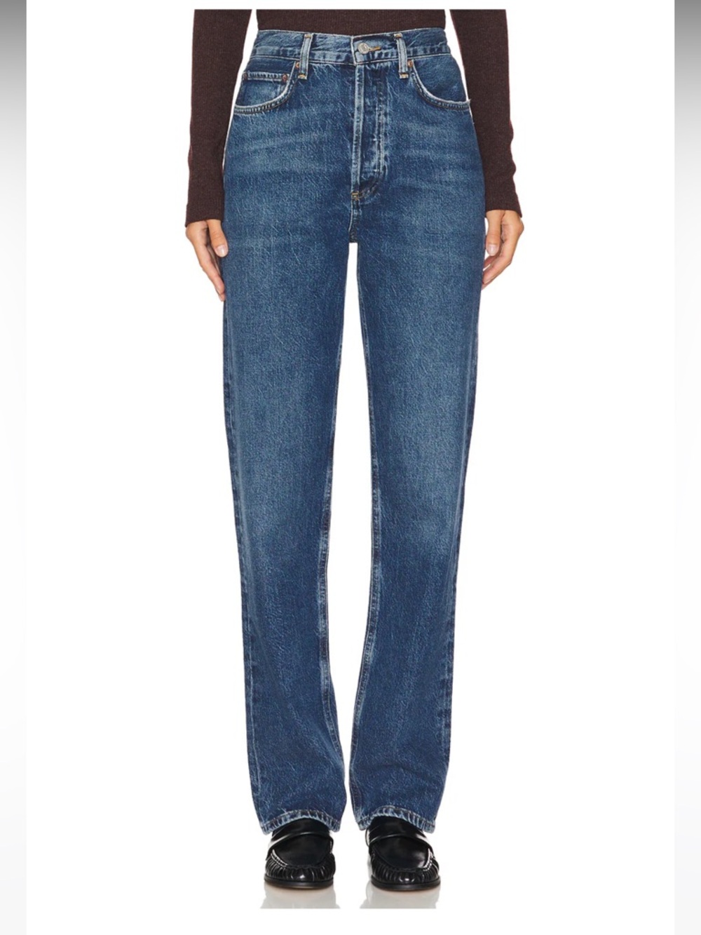 90s Pinch Waist High Rise Straight Jeans in Control
